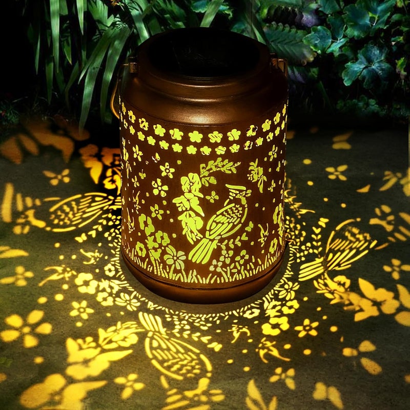 Buwheekoki Cardinal Solar Lantern Outdoor Cardinal Decor Garden Decor Waterproof Light Hanging Solar Lights Yard Decor, Christmas Gifts, Gifts for Women, Gifts for Mom, Gifts for Grandma - Image 1